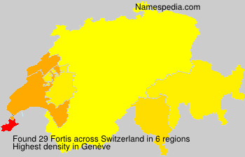 Surname Fortis in Switzerland Surname Fortis in Switzerland