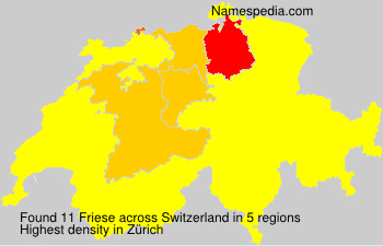 Surname Friese in Switzerland