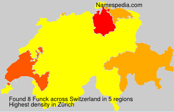 Surname Funck in Switzerland