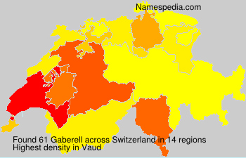 Surname Gaberell in Switzerland Surname Gaberell in Switzerland