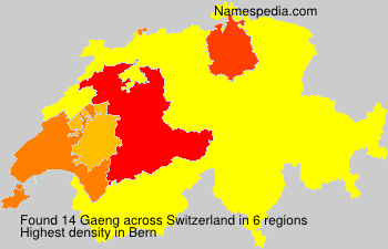 Surname Gaeng in Switzerland Surname Gaeng in Switzerland