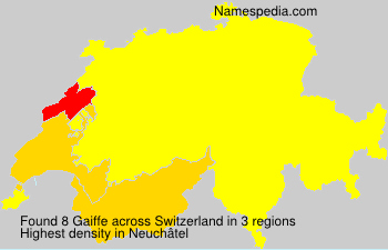 Surname Gaiffe in Switzerland Surname Gaiffe in Switzerland