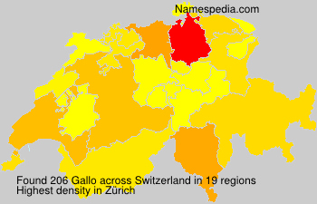 Surname Gallo in Switzerland