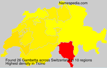 Surname Gambetta in Switzerland Surname Gambetta in Switzerland