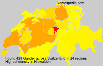 Surname Gander in Switzerland Surname Gander in Switzerland