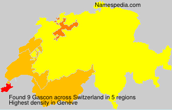 Surname Gascon in Switzerland Surname Gascon in Switzerland
