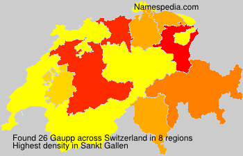 Surname Gaupp in Switzerland Surname Gaupp in Switzerland