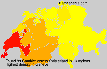 Surname Gauthier in Switzerland Surname Gauthier in Switzerland