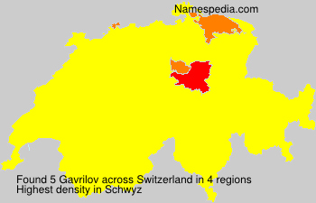 Surname Gavrilov in Switzerland Surname Gavrilov in Switzerland