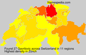 Surname Gavrilovic in Switzerland Surname Gavrilovic in Switzerland