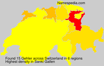 Surname Gehler in Switzerland Surname Gehler in Switzerland