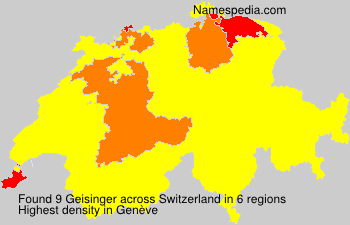Surname Geisinger in Switzerland