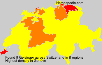 Surname Geisinger in Switzerland Surname Geisinger in Switzerland