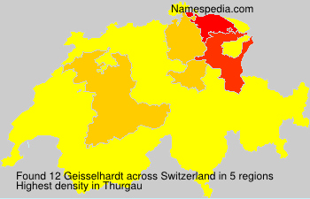 Surname Geisselhardt in Switzerland Surname Geisselhardt in Switzerland