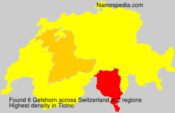 Surname Gelshorn in Switzerland Surname Gelshorn in Switzerland