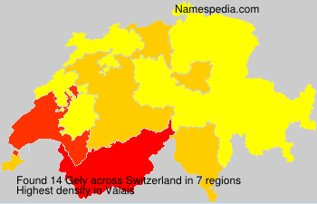 Surname Gely in Switzerland Surname Gely in Switzerland