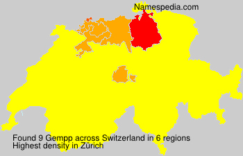 Surname Gempp in Switzerland Surname Gempp in Switzerland