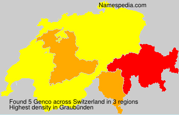 Surname Genco in Switzerland Surname Genco in Switzerland