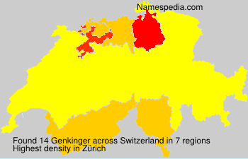 Surname Genkinger in Switzerland Surname Genkinger in Switzerland