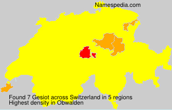 Surname Gesiot in Switzerland Surname Gesiot in Switzerland