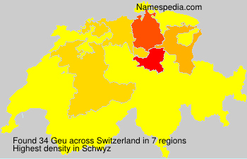 Surname Geu in Switzerland Surname Geu in Switzerland