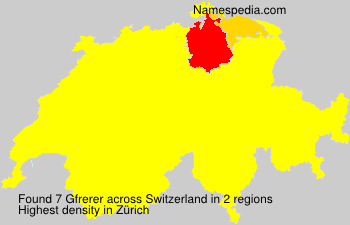 Surname Gfrerer in Switzerland