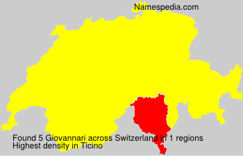Surname Giovannari in Switzerland