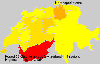Surname Gischig in Switzerland Surname Gischig in Switzerland