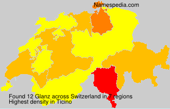 Surname Glanz in Switzerland Surname Glanz in Switzerland