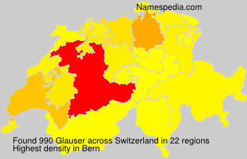 Surname Glauser in Switzerland Surname Glauser in Switzerland