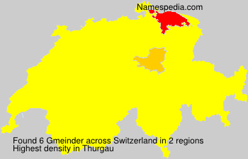 Surname Gmeinder in Switzerland Surname Gmeinder in Switzerland