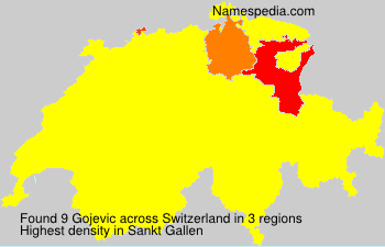 Surname Gojevic in Switzerland Surname Gojevic in Switzerland