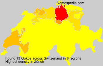 Surname Gokce in Switzerland