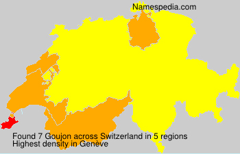 Surname Goujon in Switzerland Surname Goujon in Switzerland