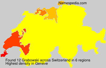 Surname Grabowski in Switzerland Surname Grabowski in Switzerland