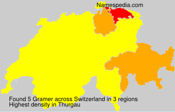 Surname Gramer in Switzerland Surname Gramer in Switzerland