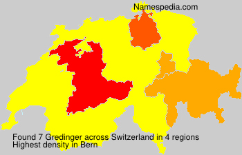 Surname Gredinger in Switzerland Surname Gredinger in Switzerland
