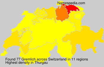 Surname Gremlich in Switzerland Surname Gremlich in Switzerland