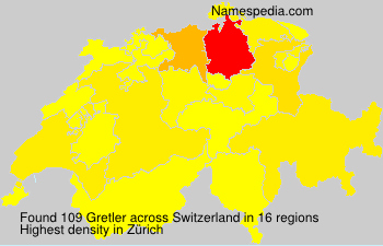 Surname Gretler in Switzerland