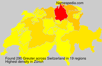 Surname Greuter in Switzerland