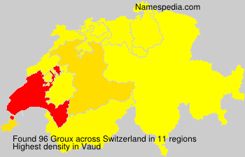 Surname Groux in Switzerland Surname Groux in Switzerland