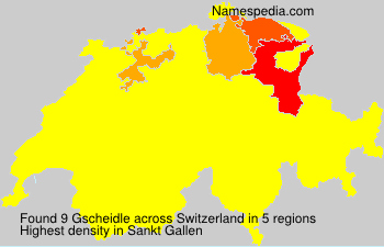Surname Gscheidle in Switzerland Surname Gscheidle in Switzerland