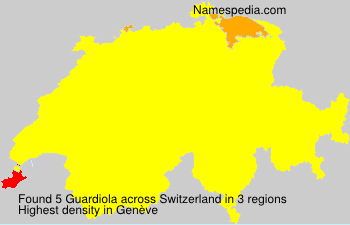 Surname Guardiola in Switzerland Surname Guardiola in Switzerland