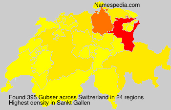 Surname Gubser in Switzerland Surname Gubser in Switzerland