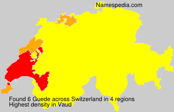 Surname Guede in Switzerland Surname Guede in Switzerland