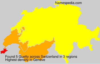 Surname Guetty in Switzerland Surname Guetty in Switzerland