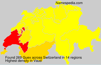 Surname Guex in Switzerland Surname Guex in Switzerland
