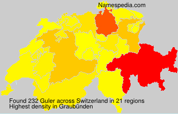 Surname Guler in Switzerland Surname Guler in Switzerland