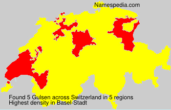 Surname Gulsen in Switzerland Surname Gulsen in Switzerland