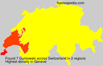 Surname Gumowski in Switzerland Surname Gumowski in Switzerland